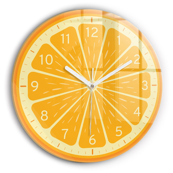 Orange juteuse Horloge ronde murale