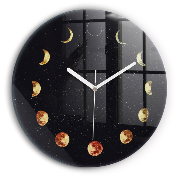 Phases de la lune Horloge ronde murale